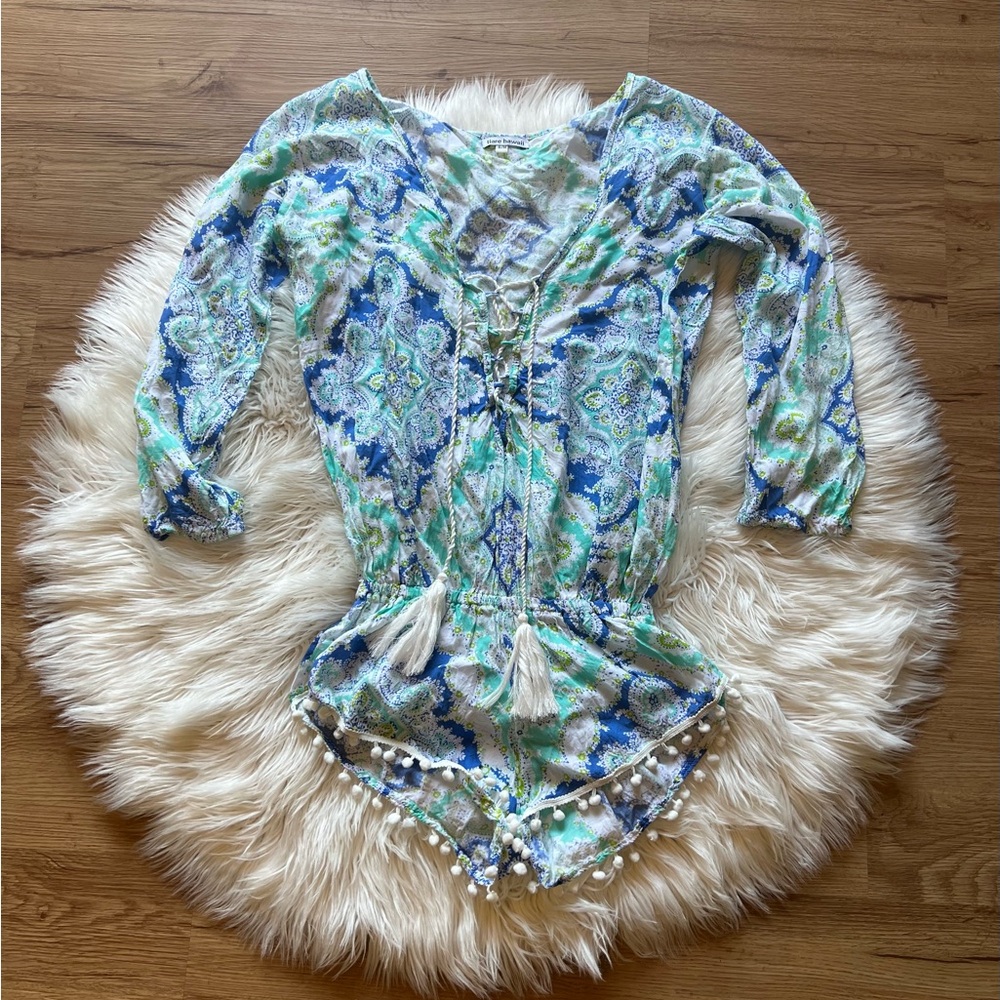 Tiare Hawaii Blue and Green Swim Coverup